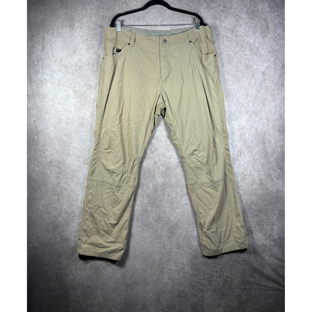 KUHL Pants Men 40x30 Khaki Radikl Hiking Outdoor Stretch Utility 7-Pocket Tan